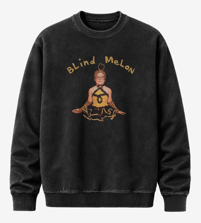 Poleron Polo Acid Wash Negro de Blind Melon