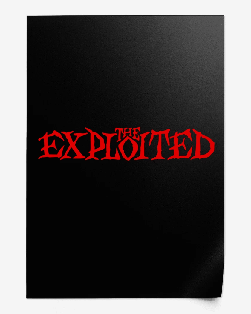 Print Negro de The Exploited Logo