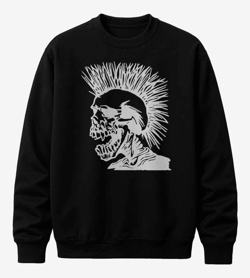 Poleron polo Negro de The Exploited Calavera Punk 