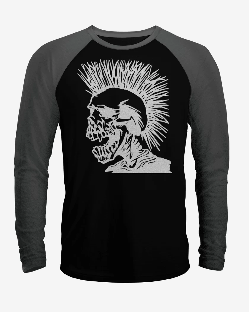 Polera Raglan The Exploited Calavera Punk 