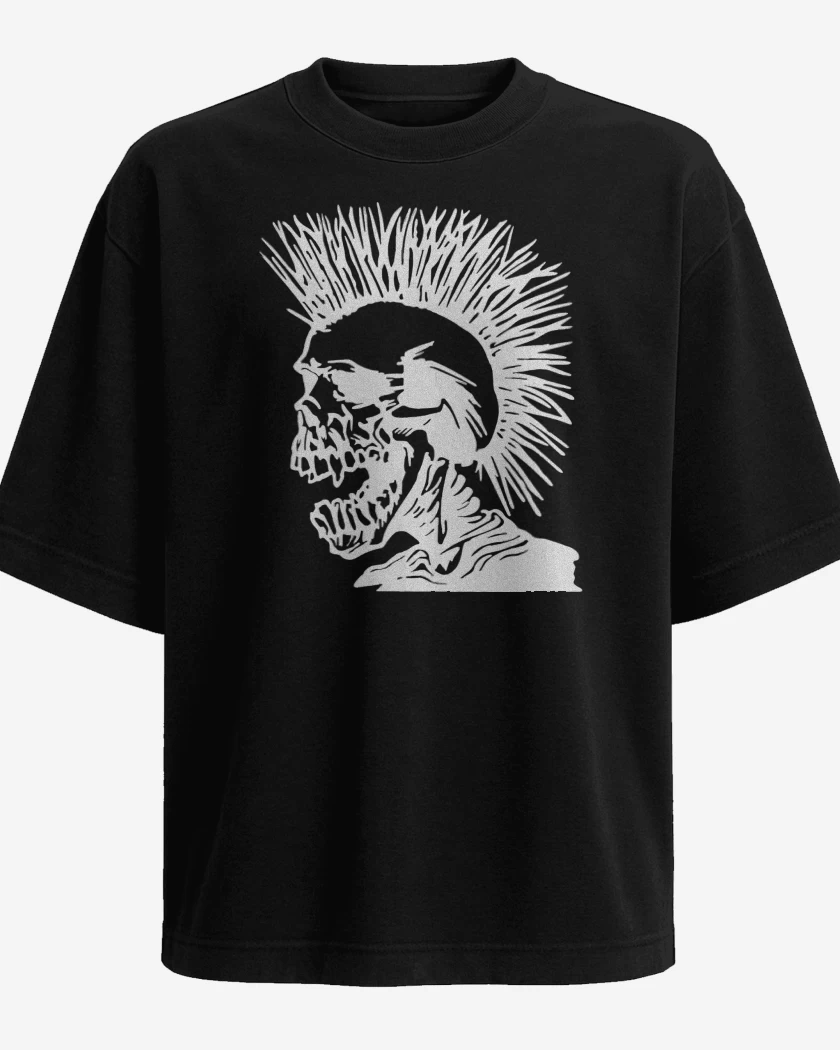 Polera Oversize The Exploited Calavera Punk 
