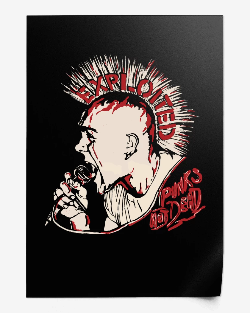 Print Negro de The Exploited Wattie