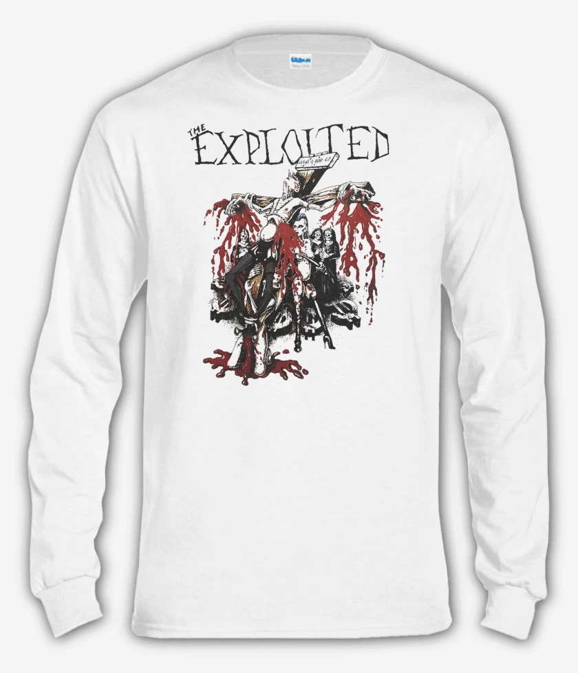 Polera manga larga Blanco de The Exploited Jesus is Dead