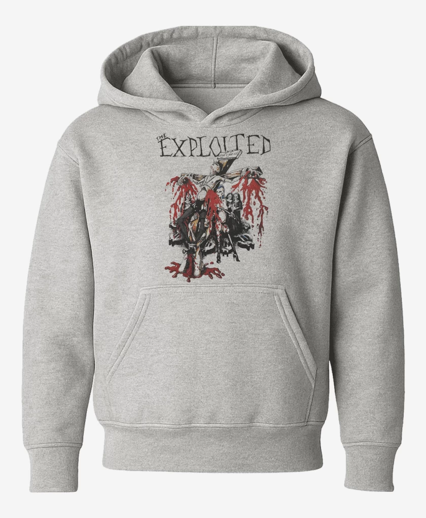 Poleron de niño Gris Melange de The Exploited Jesus is Dead