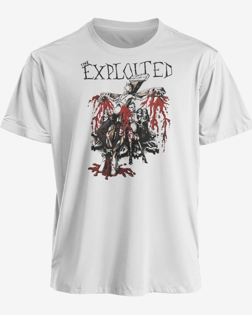Polera premium Blanco de The Exploited Jesus is Dead