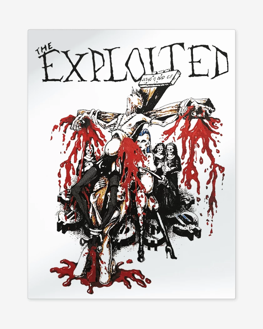 Print metalico Blanco de The Exploited Jesus is Dead