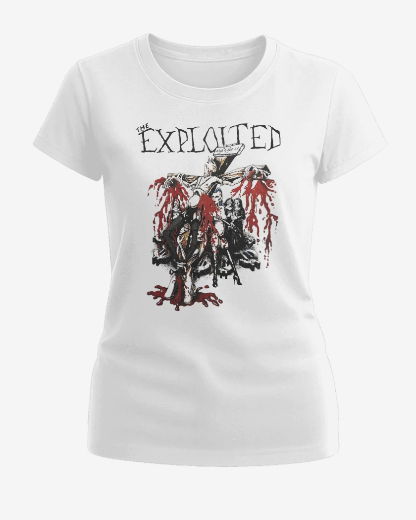Polera de Mujer Blanco de The Exploited Jesus is Dead