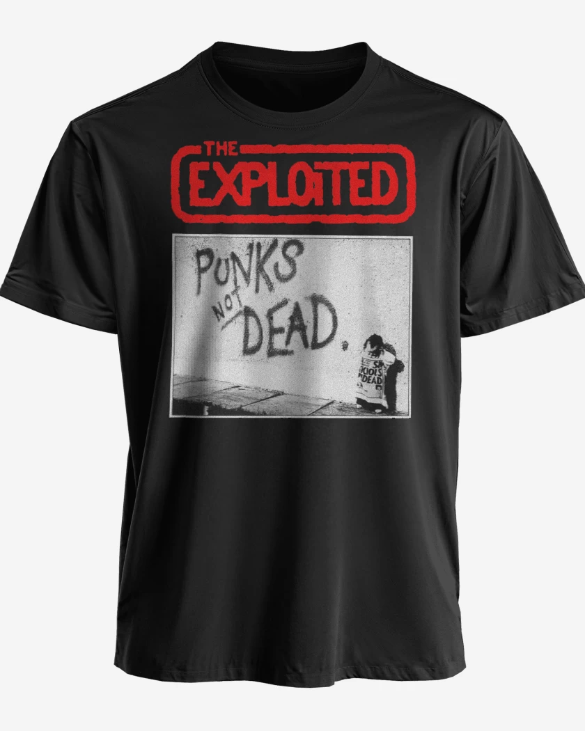 Polera premium Negro de The Exploited Punks not Dead