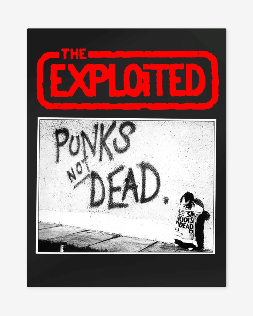 Print metalico Negro de The Exploited Punks not Dead