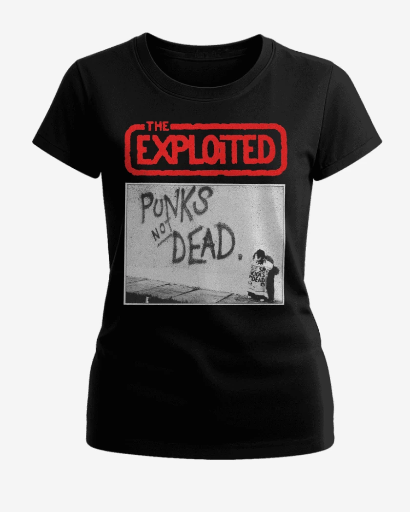 Polera de Mujer Negro de The Exploited Punks not Dead
