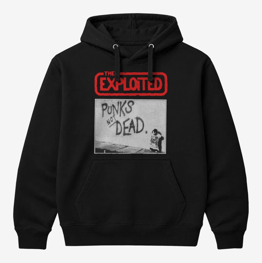 Polerón Canguro Negro de The Exploited Punks not Dead