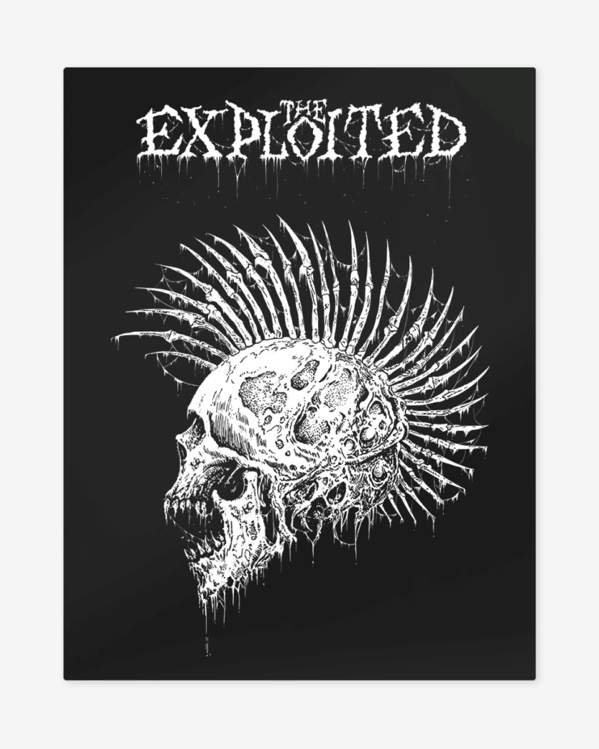 Print metalico Negro de The Exploited Skull