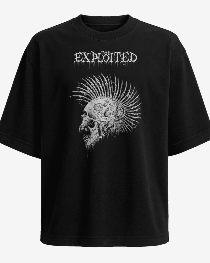 Polera Oversize Negro de The Exploited Skull
