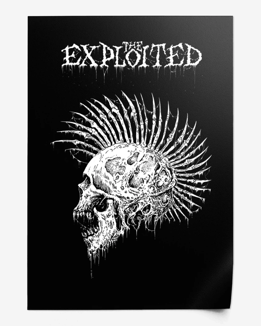 Print Negro de The Exploited Skull