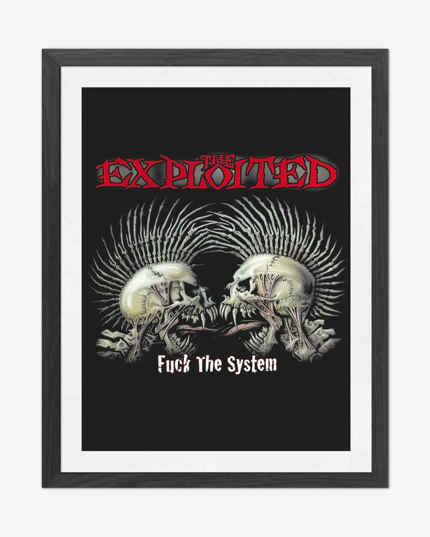Cuadro decorativo Negro de The Exploited Fuck the System
