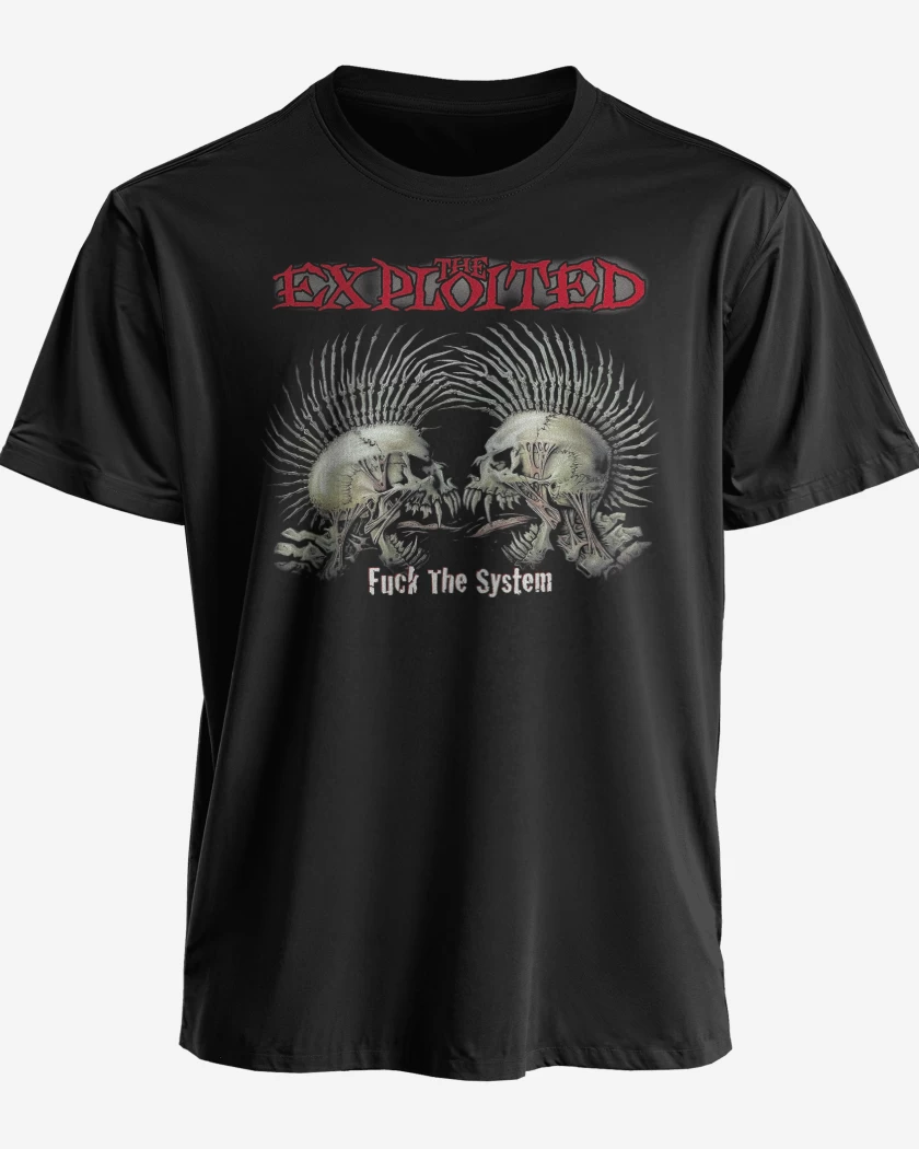 Polera premium Negro de The Exploited Fuck the System