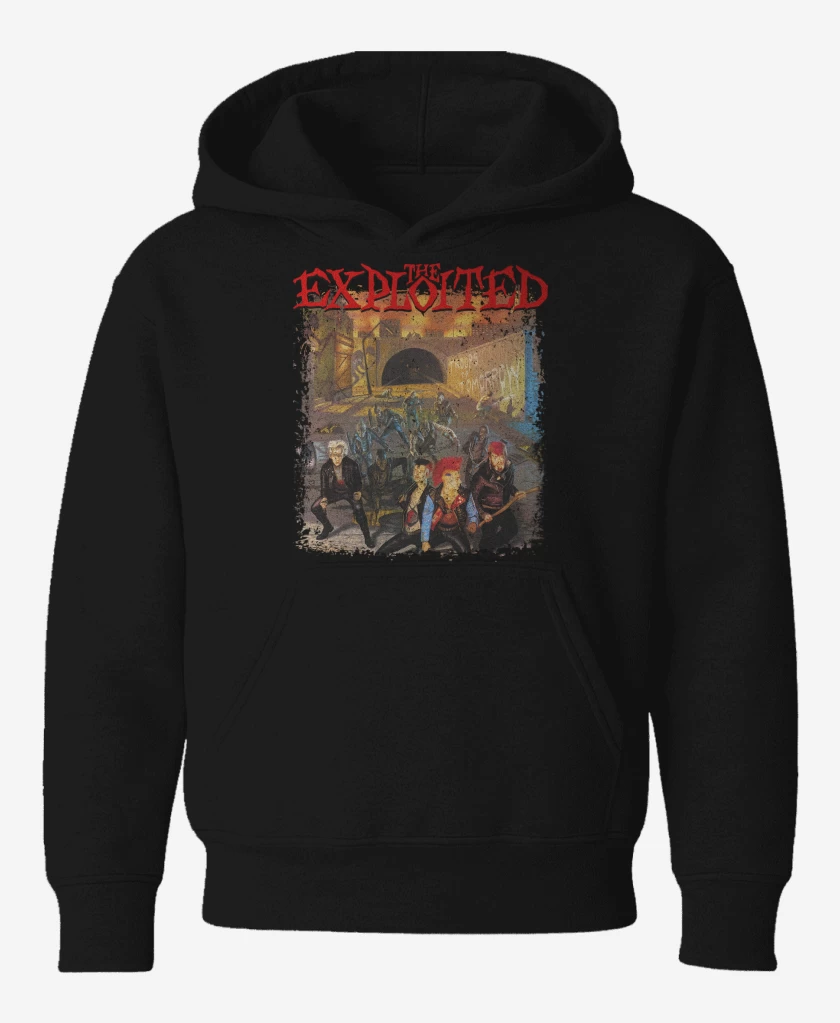 Poleron de niño Negro de The Exploited Troops of Tomorrow