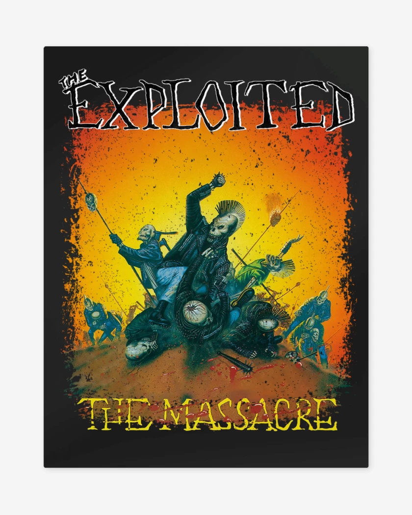 Print metalico Negro de The Exploited The Massacre