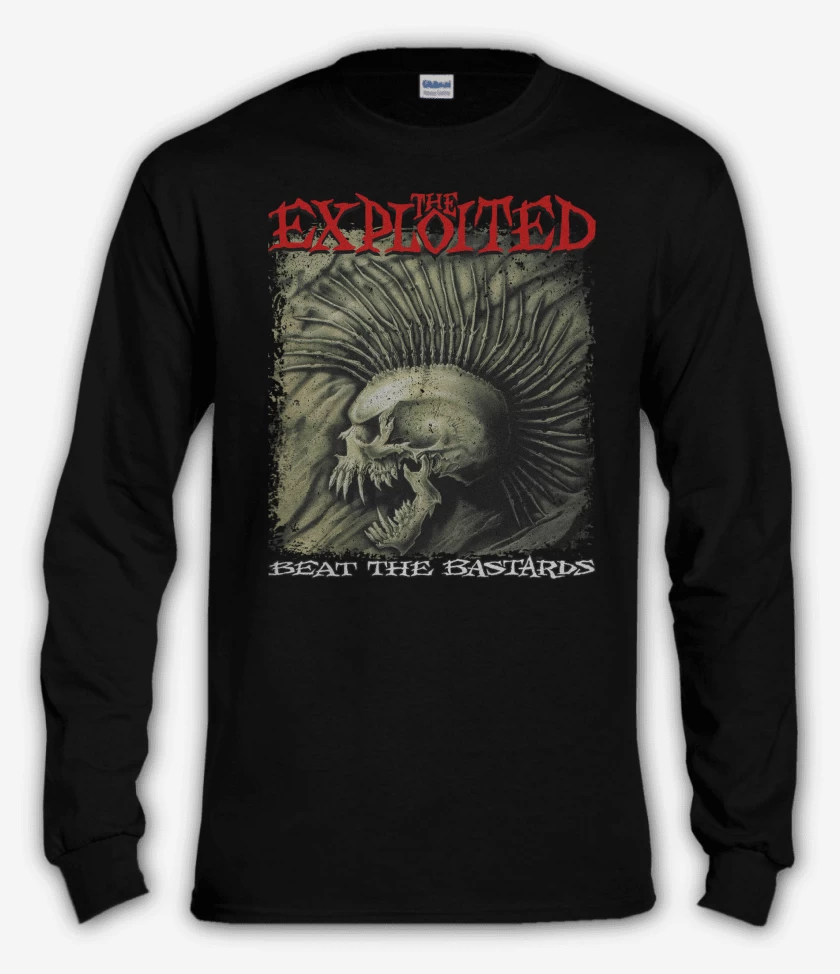 Polera manga larga Negro de The Exploited Beat the Bastards
