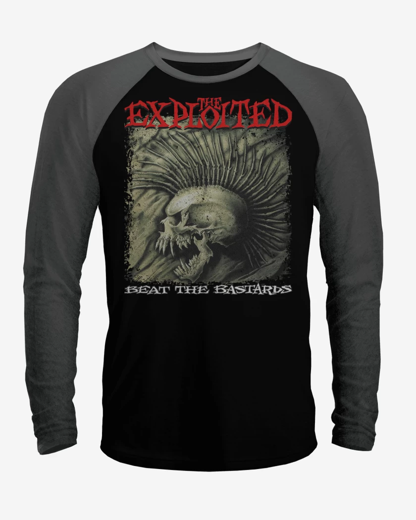 Polera Raglan The Exploited Beat the Bastards