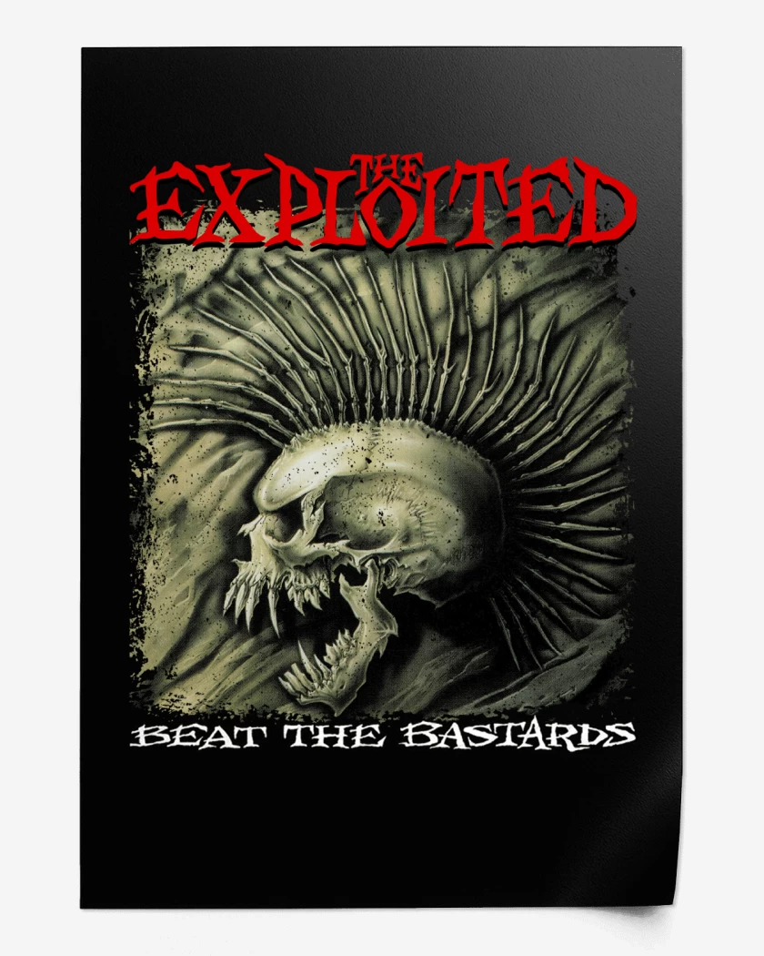 Print The Exploited Beat the Bastards