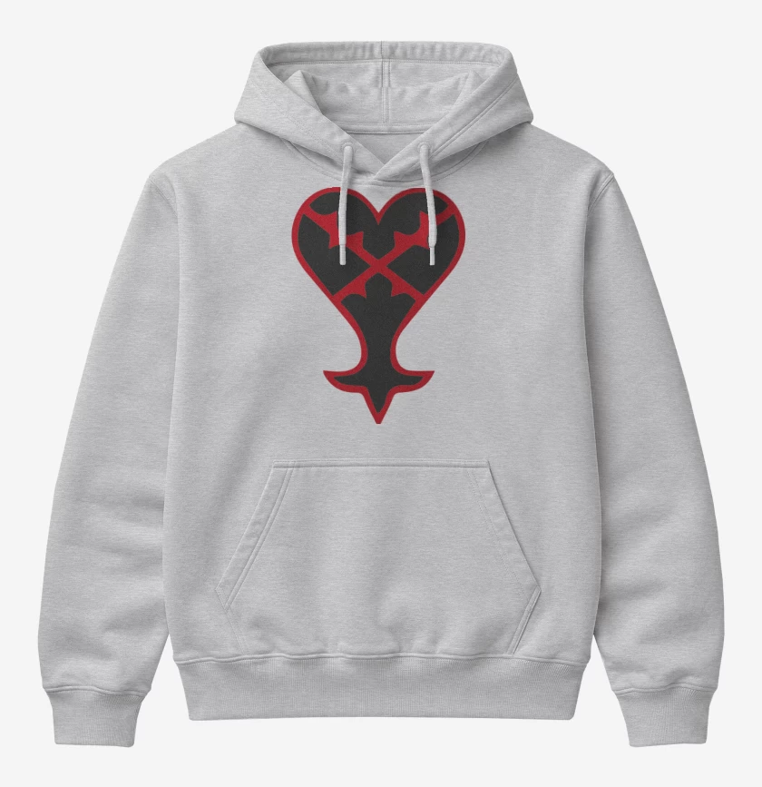 Poleron Canguro básico Gris Melange de Kingdom heart