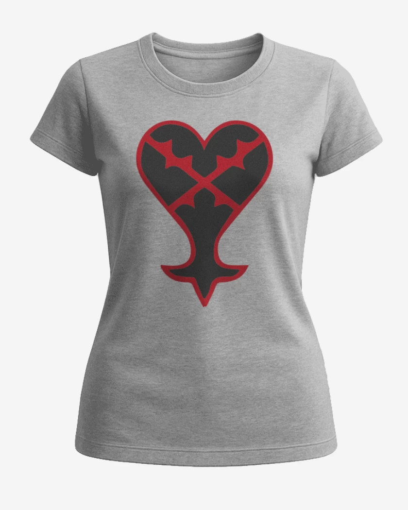 Polera de Mujer Gris Melange de Kingdom heart