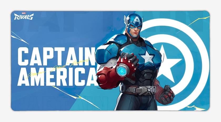 Mouse pad Gamer Capitan America Marvel Rivals