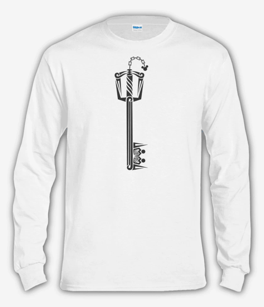 Polera manga larga Blanco de Keyblade