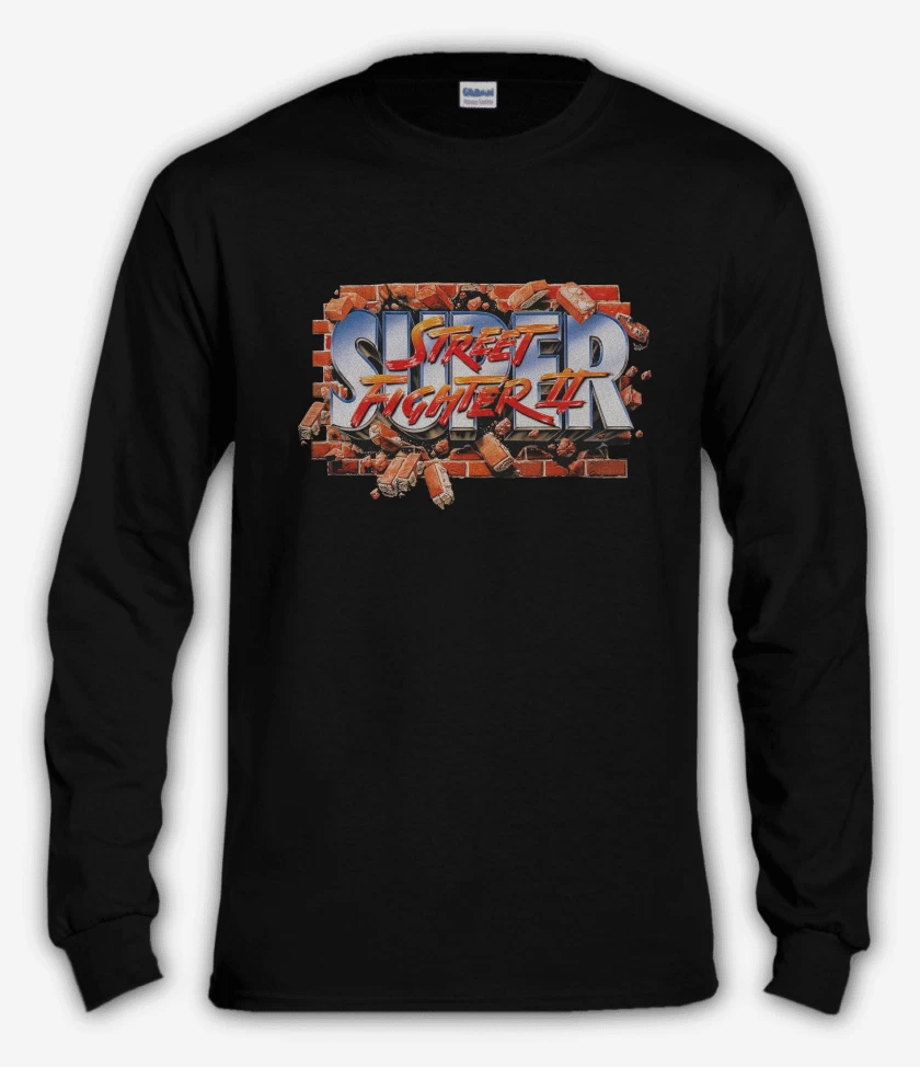 Polera manga larga Super street fighter II snes