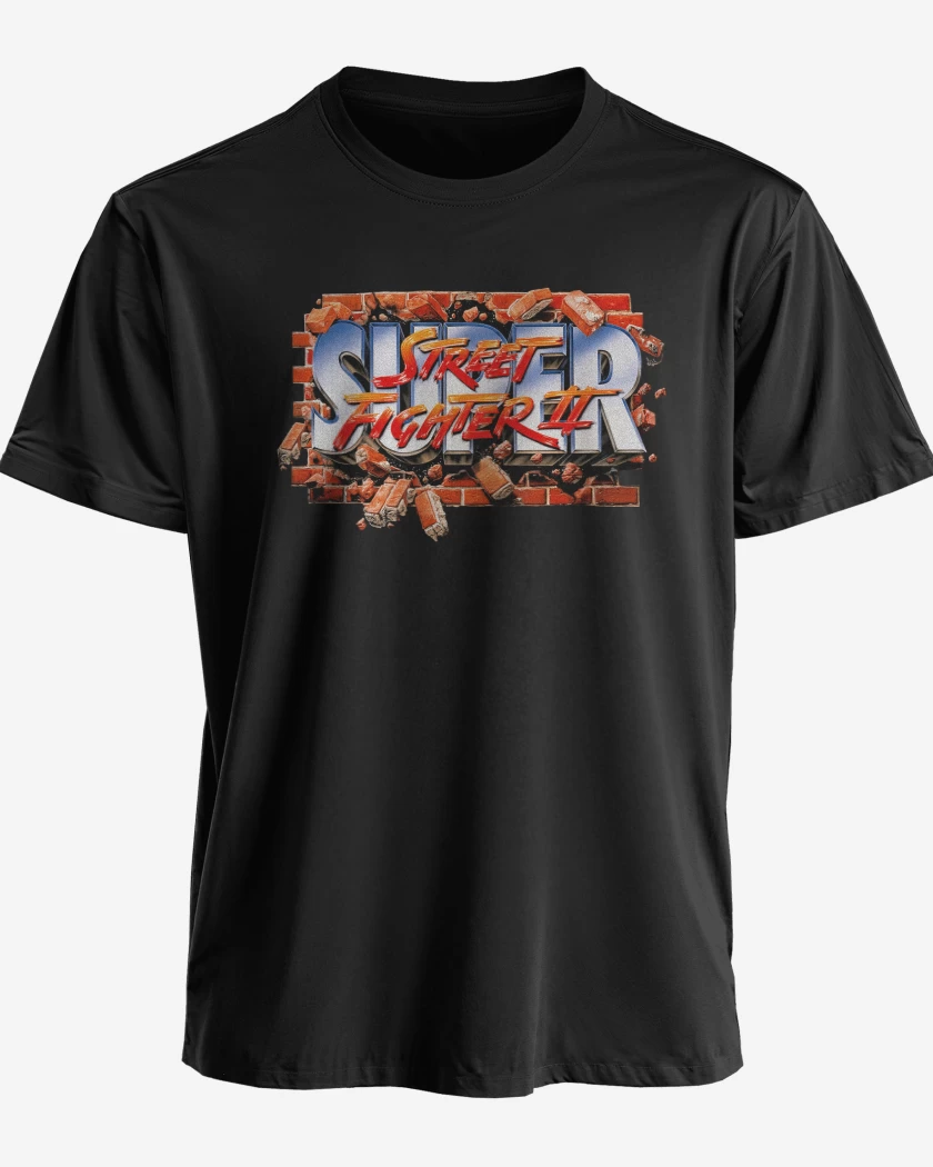 Polera Negro de Super street fighter II snes