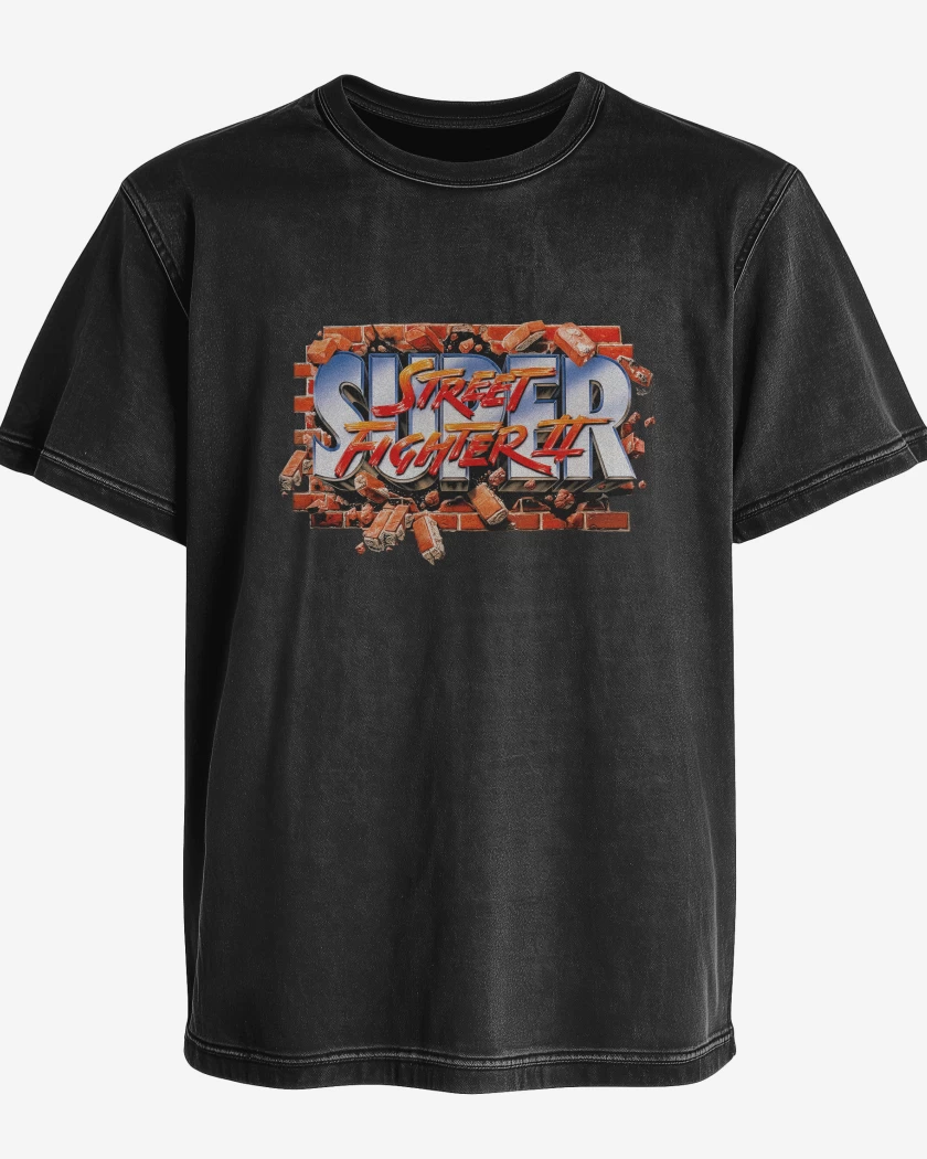 Polera desgastada Super street fighter II snes