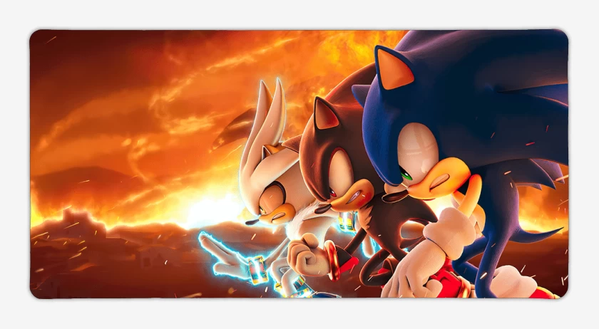 Mouse pad Gamer Negro de Silver Shadow Sonic 