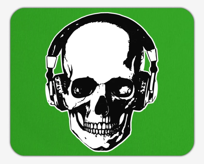 Mousepad Calavera Audifonos