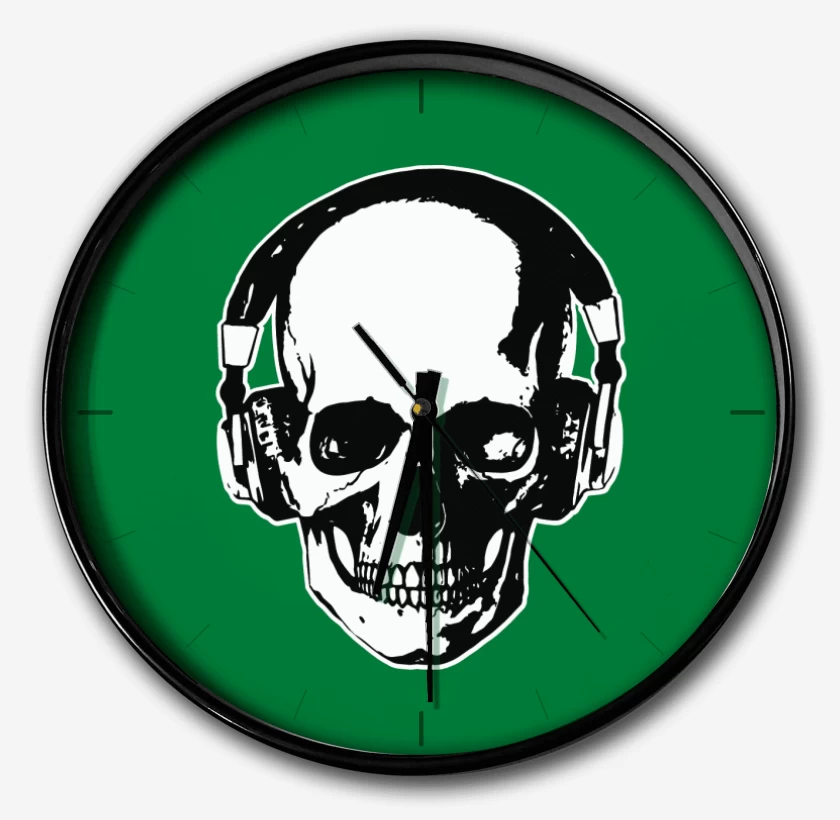 Reloj Verde jade de Calavera Audifonos