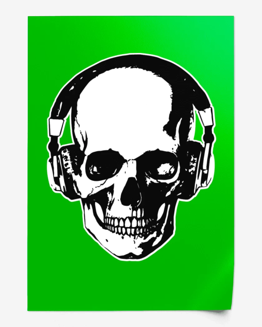 Print Calavera Audifonos