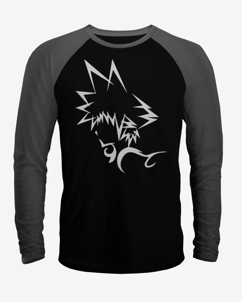 Polera Raglan Negro / Negro Heather de Sora