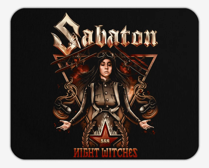Mousepad Negro de Sabaton Night Witches