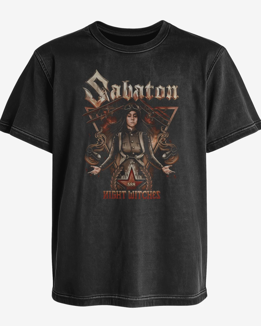 Polera desgastada Sabaton Night Witches