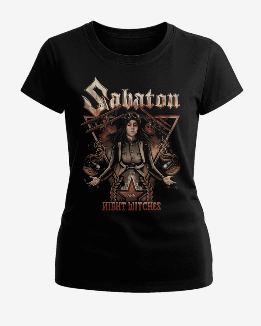 Polera de Mujer Negro de Sabaton Night Witches