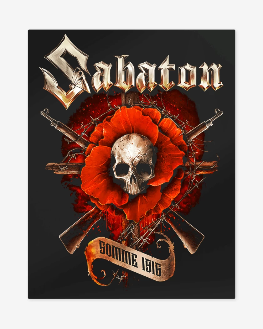 Print metalico Negro de Sabaton Somme 1916