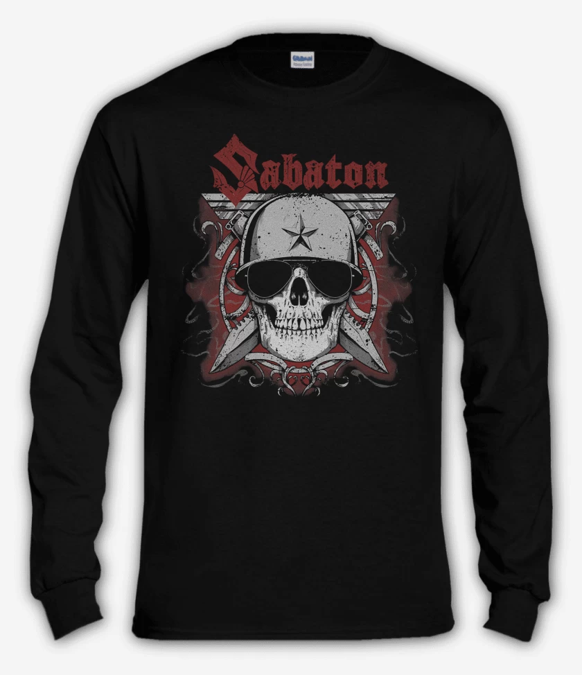 Polera manga larga Negro de Sabaton Soldier