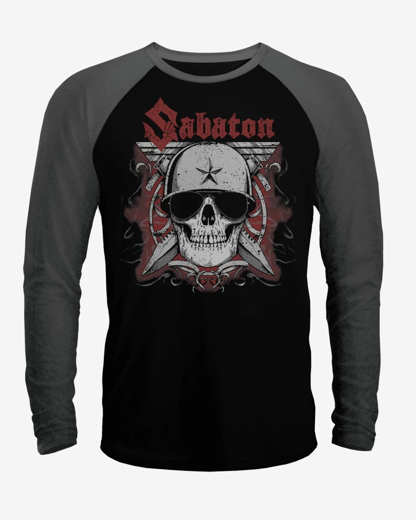 Polera Raglan Negro / Negro Heather de Sabaton Soldier