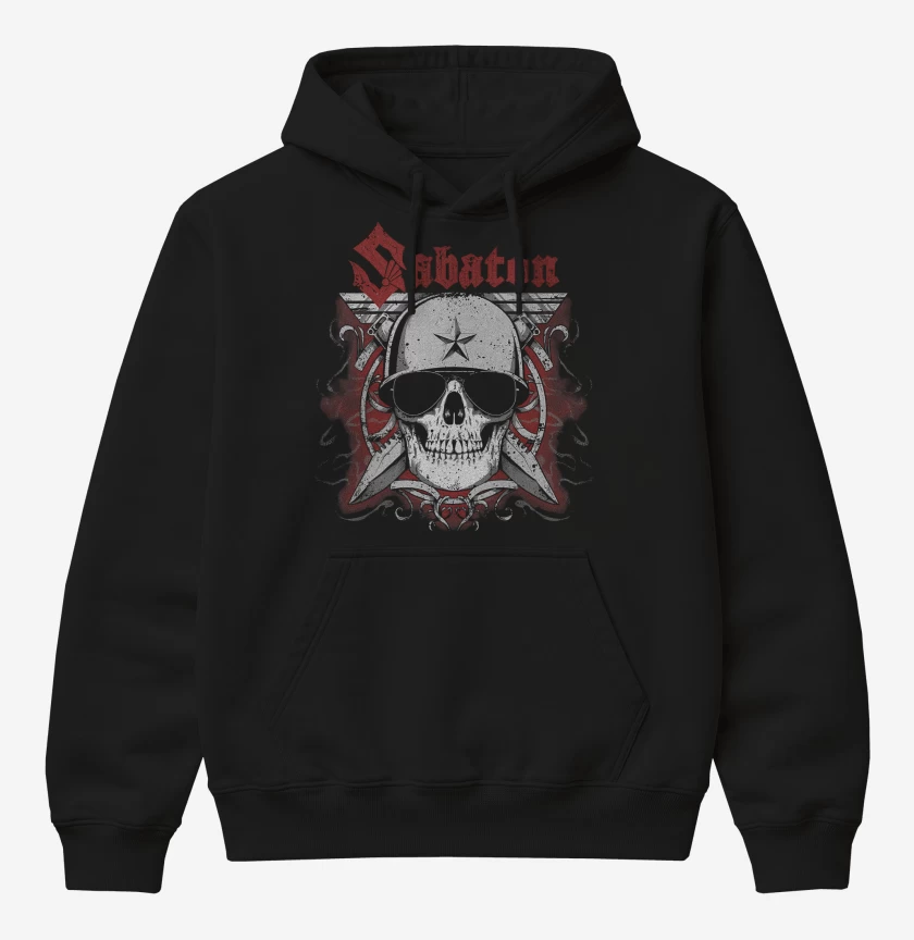 Poleron Canguro básico Negro de Sabaton Soldier