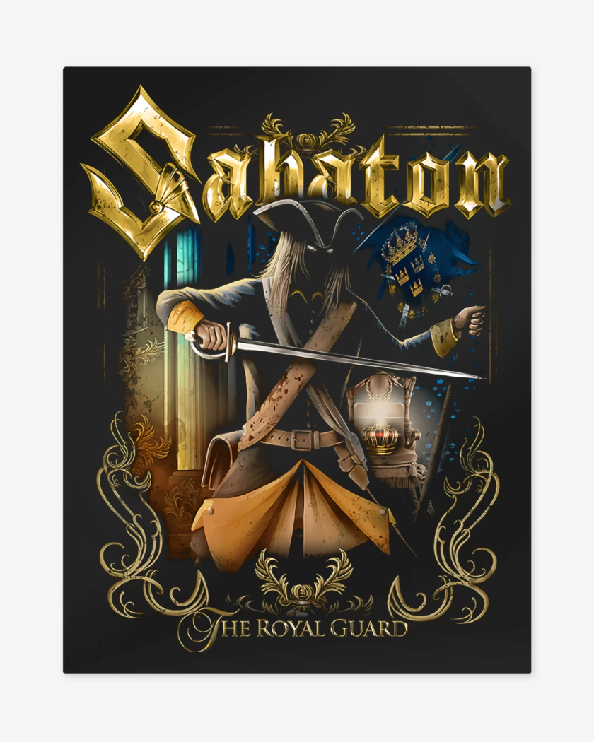 Print metalico Negro de Sabaton The Royal Guard