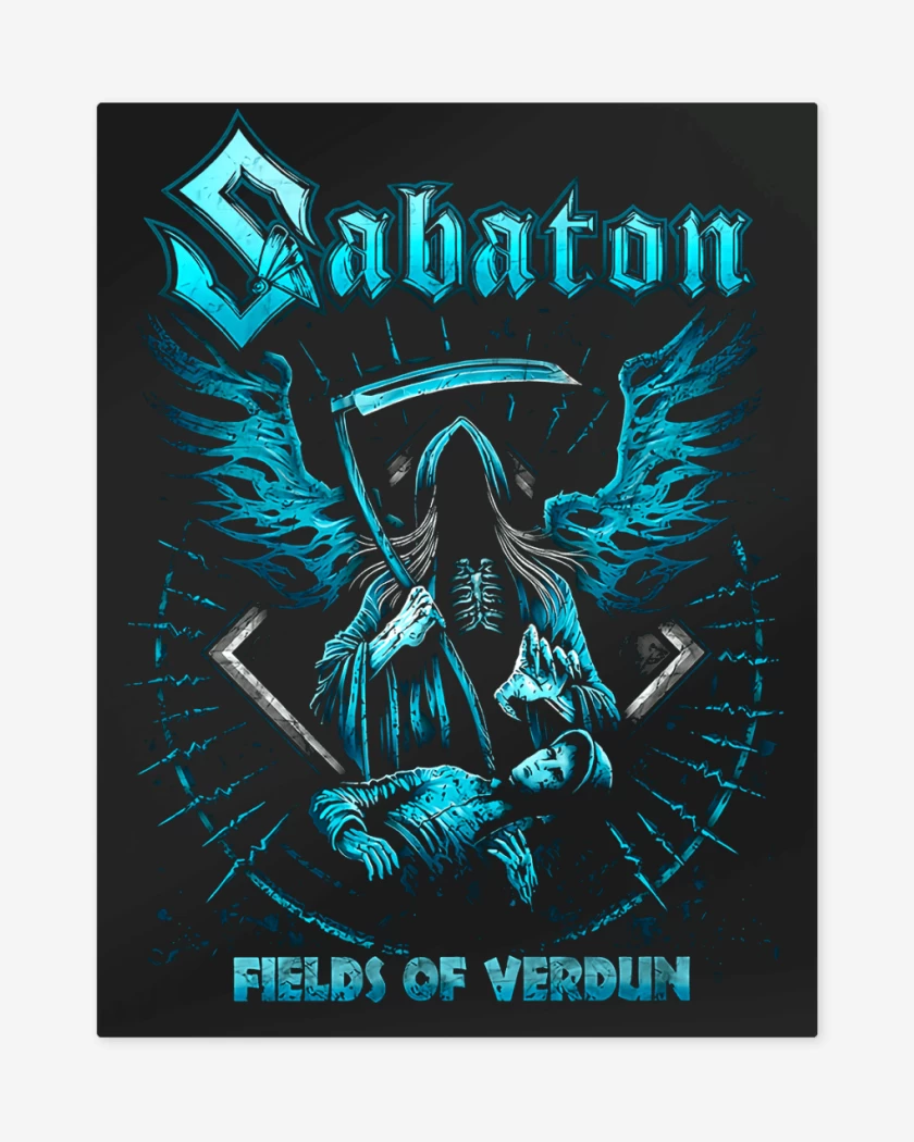 Print metalico Negro de Sabaton Fields of Verdun