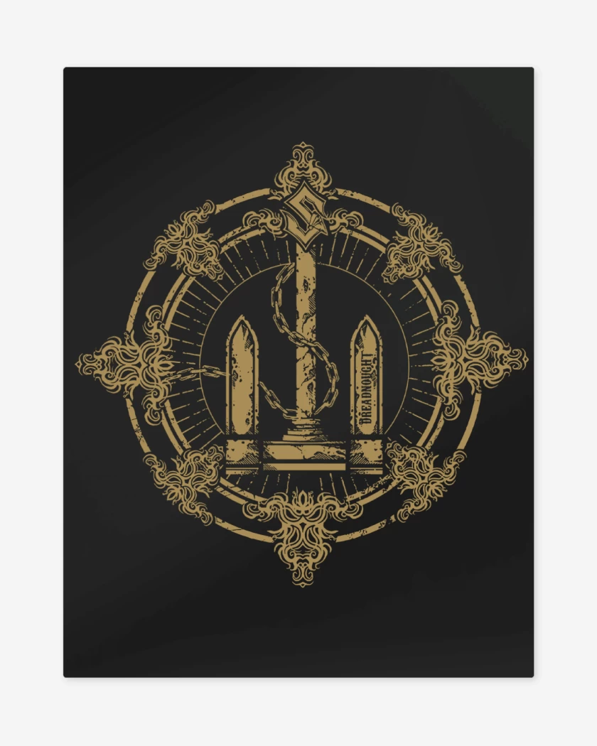 Print metalico Negro de Sabaton Dreadnought