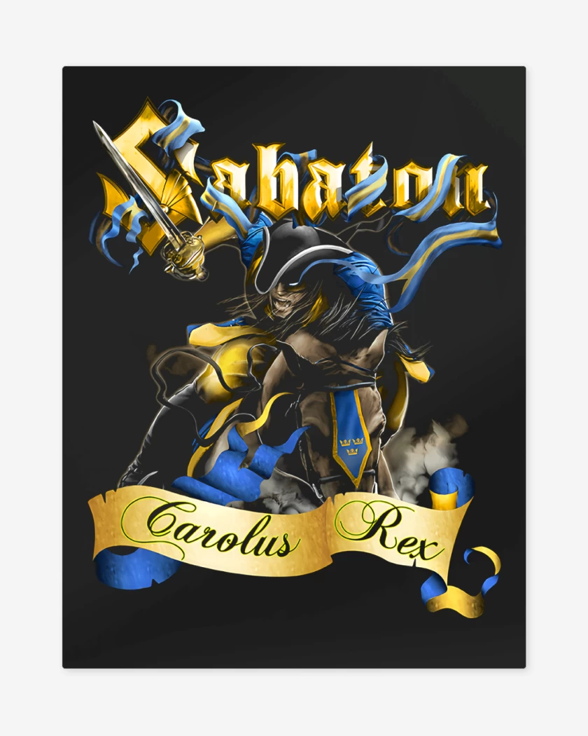 Print metalico Negro de Sabaton Carolus Rex