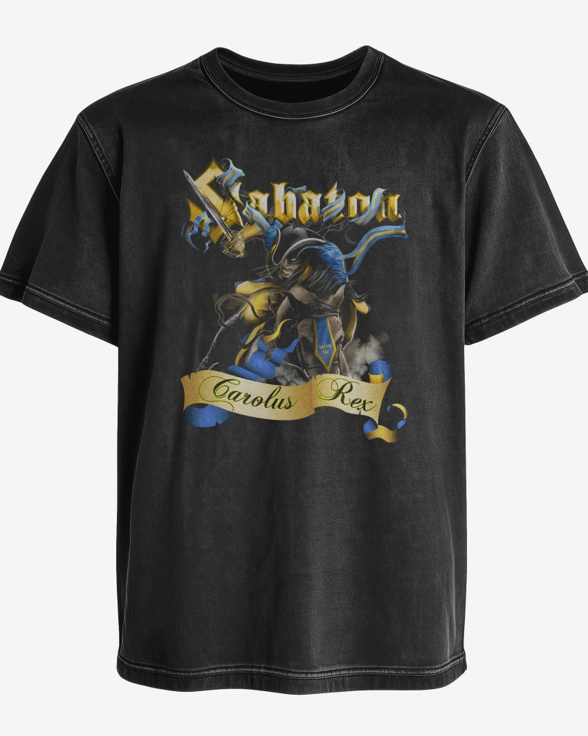 Polera desgastada Sabaton Carolus Rex