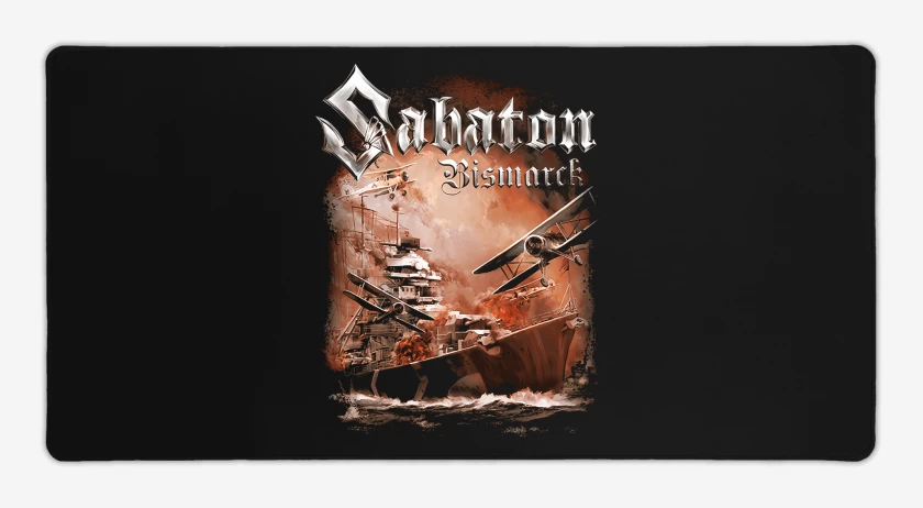 Mouse pad Gamer Negro de Sabaton Bismarck